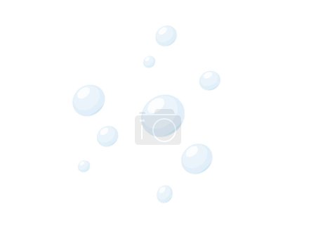 Téléchargez les illustrations : Bulles d'air sous l'eau, Bulles de savon dessin animé vectoriel - en licence libre de droit