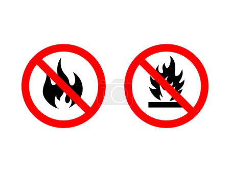 No fire vector sign. flame icon
