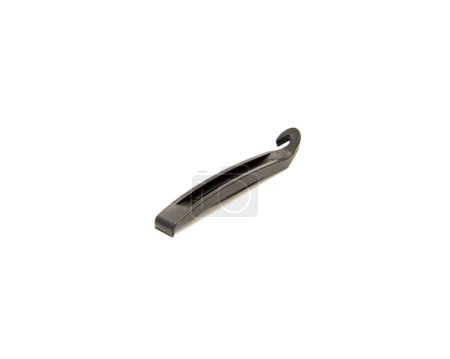 Photo for Plastic bike tire lever with comfortable grip to help quickly removal of bicycle tires isolated on white background. Bicycle repair gear cycling maintenance accessories with clipping path copy space - Royalty Free Image