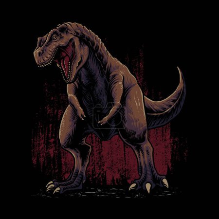 Téléchargez les illustrations : Les tyrannosaures rex dinosaures prédateur - en licence libre de droit
