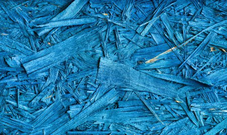 Photo for OSB plate is blue. Abstract texture of building material Made of environmentally friendly components. - Royalty Free Image