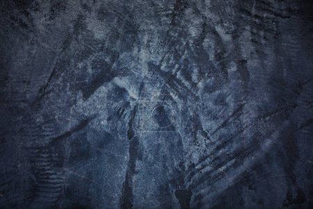 Photo for Moody and mysterious blue concrete texture image that can add depth and complexity to your creative projects - Royalty Free Image