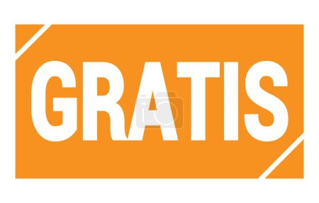 Foto de GRATIS text written on orange rectangle stamp sign. - Imagen libre de derechos