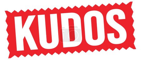 Photo for KUDOS text written on red zig-zag stamp sign. - Royalty Free Image