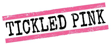 Photo for TICKLED PINK text written on pink-black grungy lines stamp sign. - Royalty Free Image