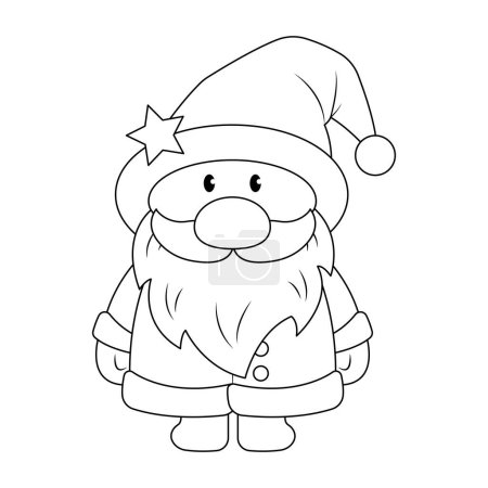Cute Santa Claus vector illustration cartoon isolated on white background. Cute little Santa Claus.