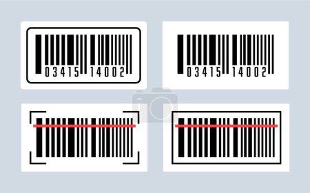 Foto de Conjunto de códigos de barras del producto. Etiquetas de código de barras. Código rayas etiqueta engomada. - Imagen libre de derechos