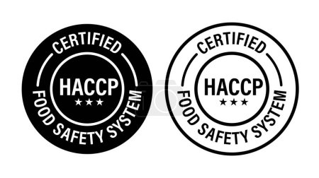 HACCP - Hazard Analysis and Critical Control Points abstract, food safty system certified-vector icon set