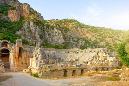 Photo for Ruins of the ancient amphitheater city of Myra Demre, Turkey - Royalty Free Image