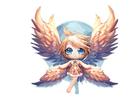 Illustration for Watercolor Wings, Fairy, 3D, Vector Illustration Clipart. - Royalty Free Image