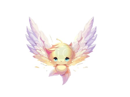 Illustration for Watercolor Wings, Fairy, 3D, Vector Illustration Clipart. - Royalty Free Image