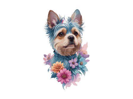 Watercolor Yorkshire Dog Sublimation