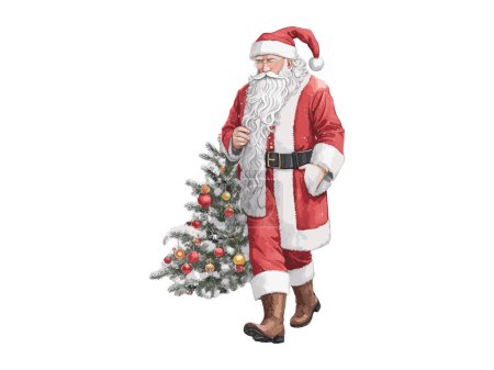 Illustration for Santa Claus clipart, isolated vector illustration. - Royalty Free Image
