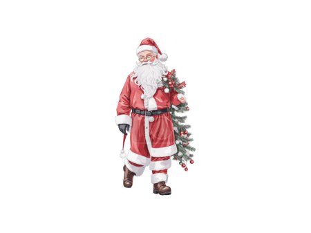 Illustration for Santa Claus clipart, isolated vector illustration. - Royalty Free Image