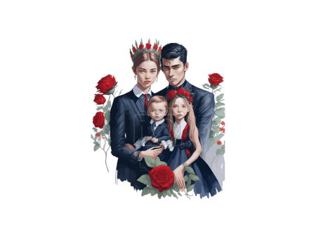 Royal Family, Couple with Crown Clip Art