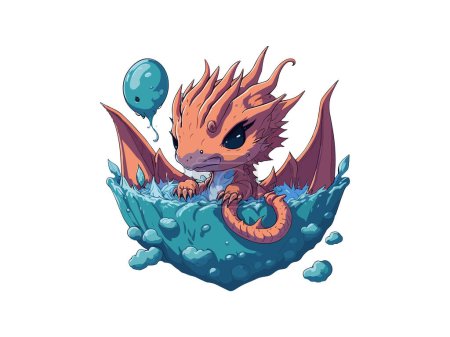 Photo for Cute Dragons Clipart - Cute Dragons PNG - Royalty Free Image