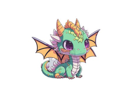 Ilustración de Lindos dragones Clipart - Lindos dragones PNG - Imagen libre de derechos
