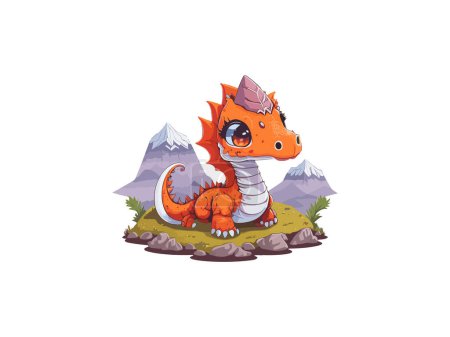 Illustration for Cute Dinosaur, Little Dinosaur Clip Art - Royalty Free Image