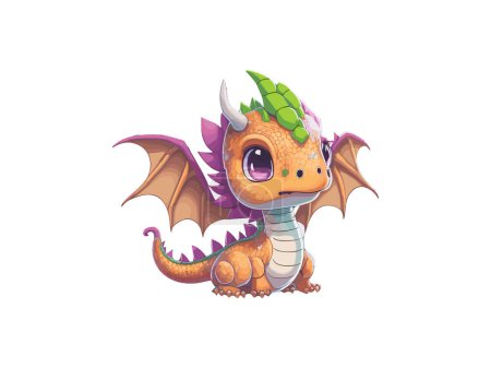Téléchargez les illustrations : Clipart de dragons mignons - Dragons mignons PNG - en licence libre de droit