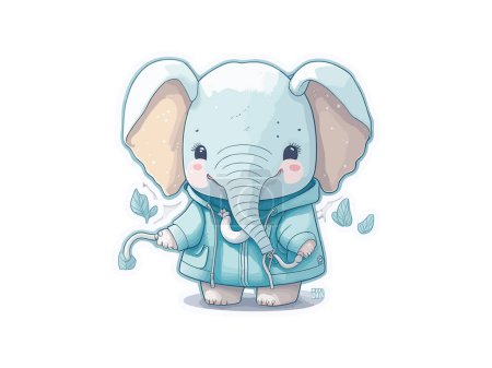 Aquarelle mignon bébé éléphant png clip art