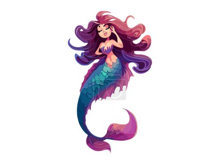 Illustration for Watercolor Mermaid Vector illustration - Royalty Free Image