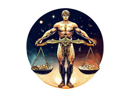 Téléchargez les illustrations : Balance signes du zodiaque astrologie horoscope ésotérique, constellations Balance Luxary Golden PNG Clipart - en licence libre de droit