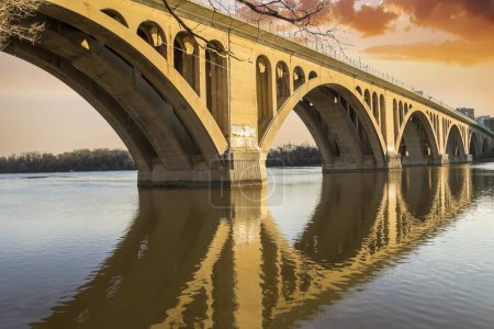 Key Bridge in Georgetown Washington DC over the Potomac River