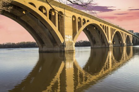 Key Bridge in Georgetown Washington DC over the Potomac River