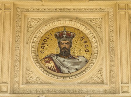 Foto de Rey Carol Es imagen de mosaico, El Ateneo Rumano, Bucarest Agosto 2022 - Imagen libre de derechos