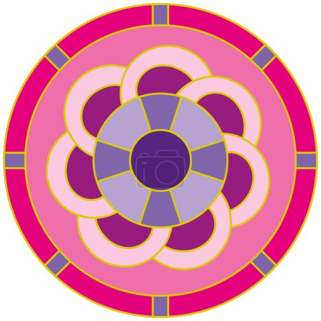 Illustration for Mandala symbol radiesthesia 001, alternative treatment, radionic medicine. Ideal for catalogs, alternative medicine newsletters - Royalty Free Image