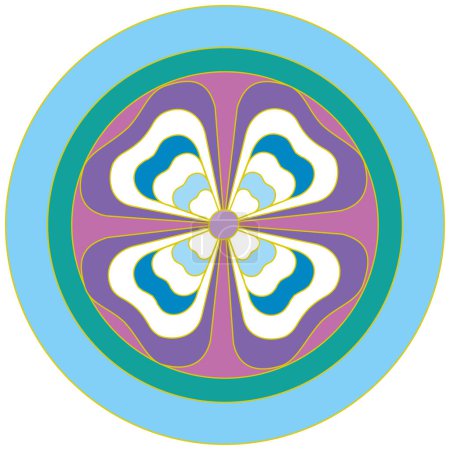 Illustration for Mandala symbol radiesthesia 002, alternative treatment, radionic medicine. Ideal for catalogs, alternative medicine newsletters - Royalty Free Image