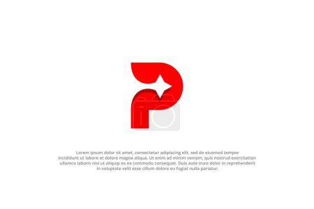 Téléchargez les photos : Logo lettre p étoile monogramme design - en image libre de droit