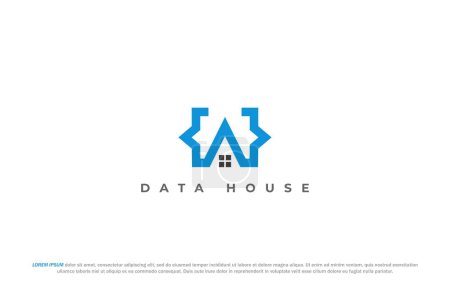 Téléchargez les photos : Logo maison fenêtre et icône de codage design - en image libre de droit