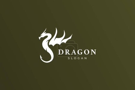 Téléchargez les photos : Logo aile dragon pleine silhouette design - en image libre de droit