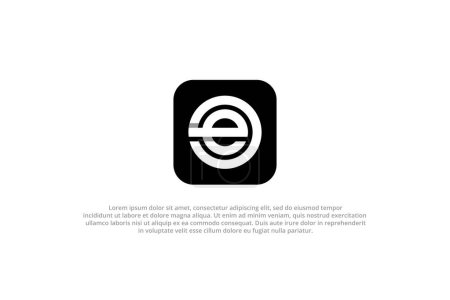 Téléchargez les photos : Logo lettre e cercle monogramme - en image libre de droit
