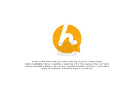 Téléchargez les photos : Logo lettre h chat message - en image libre de droit