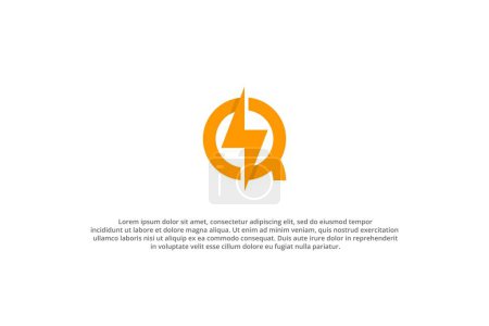 Illustration for Logo letter q quick fastflash lightning - Royalty Free Image