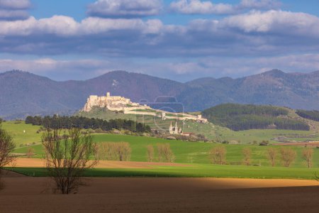 Photo for Spis Castle in Slovakia in the green fields - Royalty Free Image