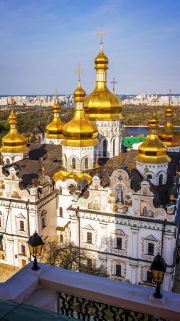 Photo for View to the Kyiv city from the bell tower of the Kyiv Pechersk Lavra - Royalty Free Image
