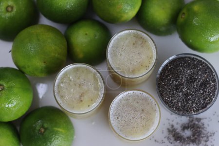Refreshing sweet lime with nutritious chia seeds, perfect for a healthy lifestyle. Citrus delight with a boost of omega 3. Energize your day naturally. Shot along with ripe sweet limes around