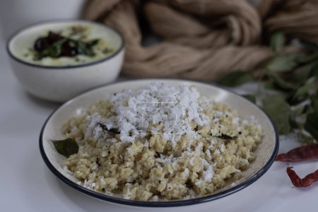 Proso millet uppuma, also known as Pani Varagu Upma or Millet Uppittu or broomcorn millet uppuma. Healthy South Indian breakfast, vegan, nutritious, perfect for healthy food enthusiasts.
