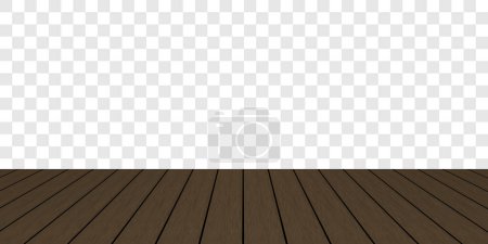 Téléchargez les illustrations : Plancher en bois brun foncé réaliste et vecteur de fond gris à carreaux - en licence libre de droit