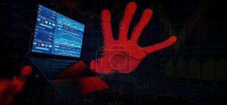 Computadora y piratería cibernética concepto de seguridad Protección de datos y acceso seguro a Internet ciberseguridad