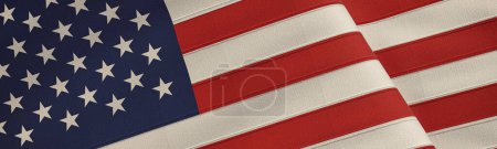 Foto de Bandera americana Hay una superficie que se siente como un viento que sopla. 3d representaciones e ilustraciones. - Imagen libre de derechos