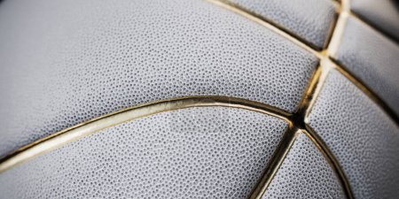 Foto de Primer plano de una textura de neumático de baloncesto blanco. 3d, representación, ilustración, - Imagen libre de derechos