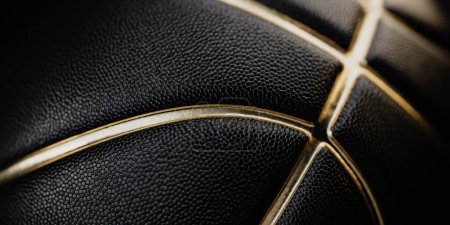 Foto de Primer plano de una textura de neumático de baloncesto negro. 3d, representación, ilustración, - Imagen libre de derechos