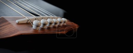 Photo for Shows the pinned parts of an acoustic guitar. 3d, rendering, illustration, - Royalty Free Image