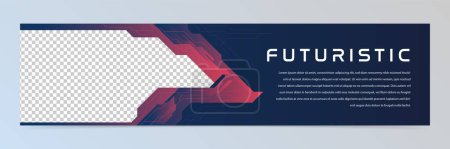 Illustration for Modern abstract technology banner template - Royalty Free Image