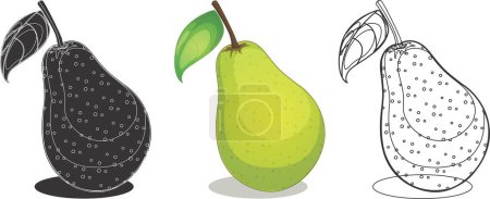 Illustration de la conception des fruits de poire vectoriel