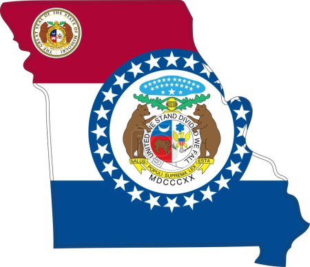 Ilustración de Mapa de Missouri State USA - Imagen libre de derechos